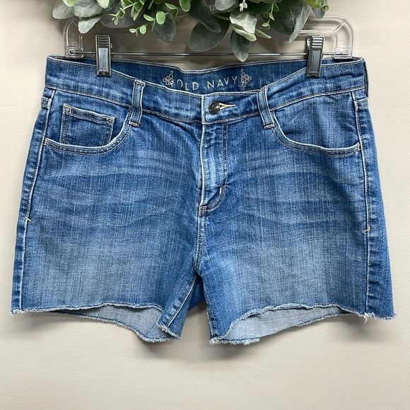 Old Navy Denim Jean Shorts Frayed Hem 10 - Picture 1 of 15